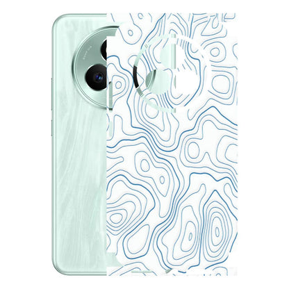 Realme Phone Skins (All Models) - Blue And White Swirls - Matte Finish (M-139) Realme P3 Pro