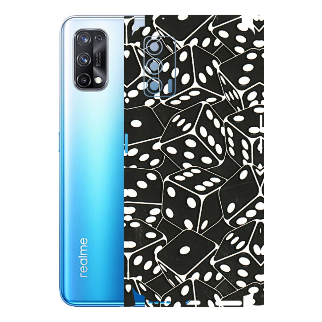 Realme Phone Skins (All Models) - Big Black Dices - 3D Embossed Finish (L-106) Realme X7 5G