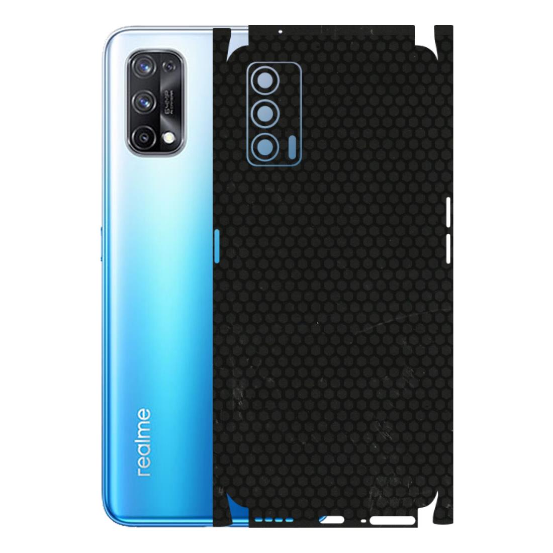 Realme Phone Skins (All Models) - Black honeycomb - 3D Embossed Finish (L-114) Realme X7 5G