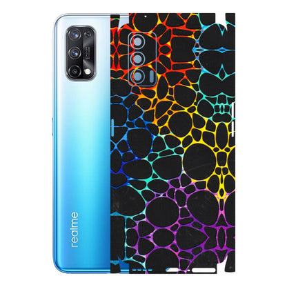Realme Phone Skins (All Models) - Abstract Art MultiColour - 3D Embossed Finish (L-133) Realme X7 5G
