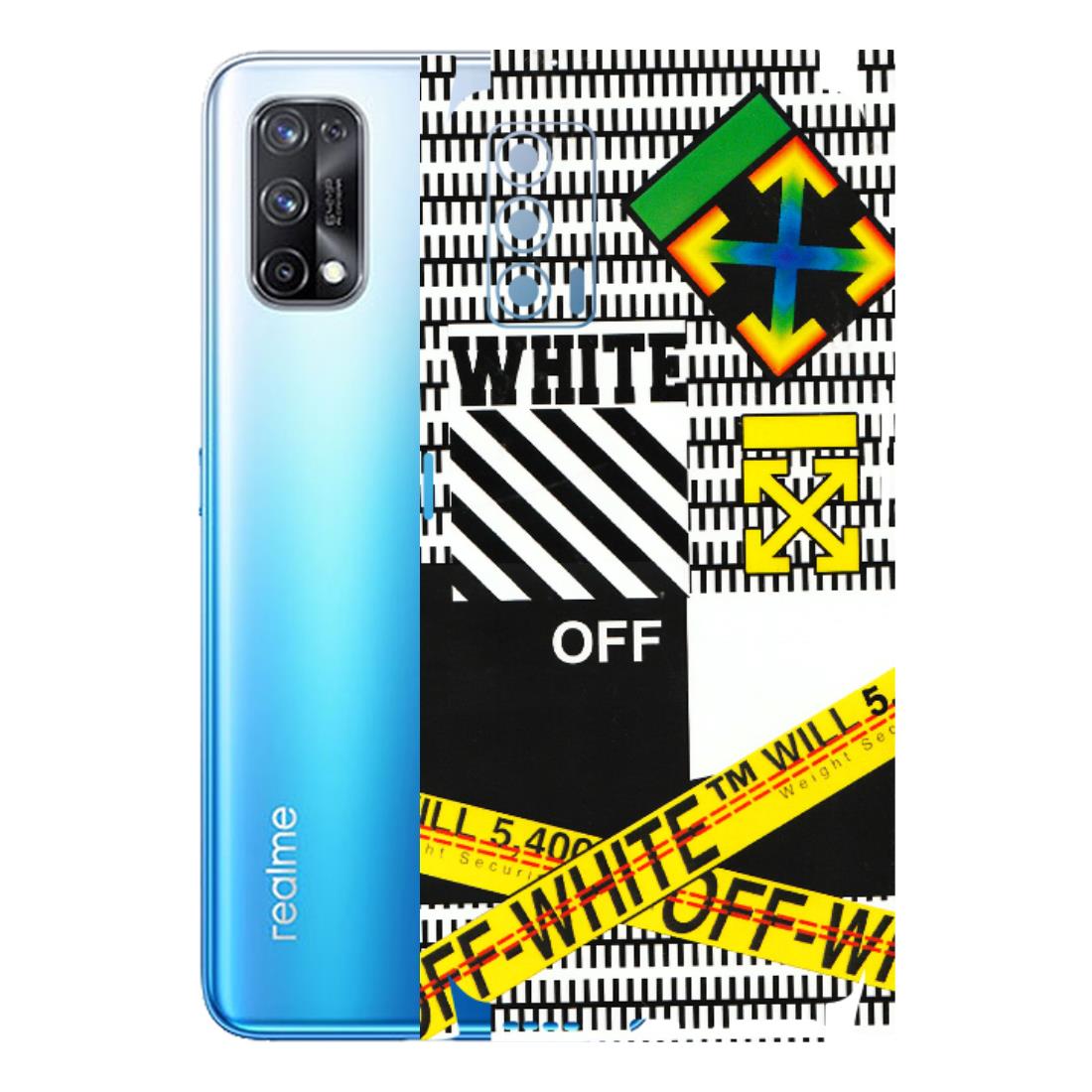 Realme Phone Skins (All Models) - White Off Abstract - 3D Embossed Finish (L-172) Realme X7 5G