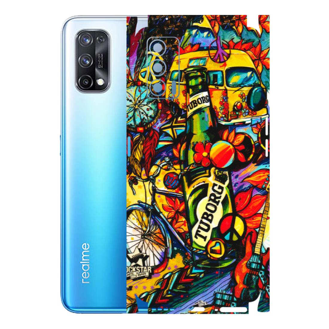 Realme Phone Skins (All Models) - Cool Beer Bottle - 3D Embossed Finish (L-193) Realme X7 5G