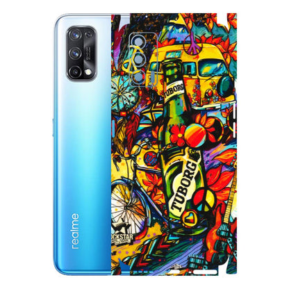 Realme Phone Skins (All Models) - Cool Beer Bottle - 3D Embossed Finish (L-193) Realme X7 5G