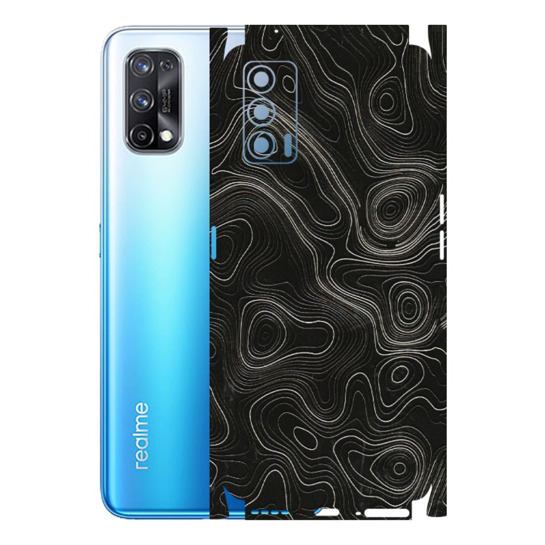 Realme Phone Skins (All Models) - Black Swirl - 3D Embossed Finish (L-196) Realme X7 5G
