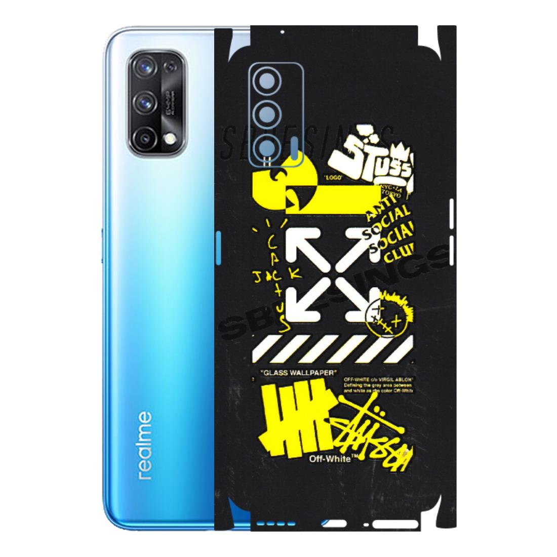 Realme Phone Skins (All Models) - Anti Social Graffiti - 3D Embossed Finish (L-198) Realme X7 5G