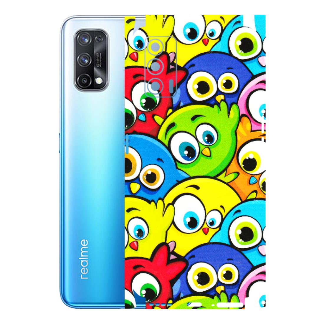 Realme Phone Skins (All Models) - Cute Fluffy Birds - 3D Embossed Finish (L-213) Realme X7 5G