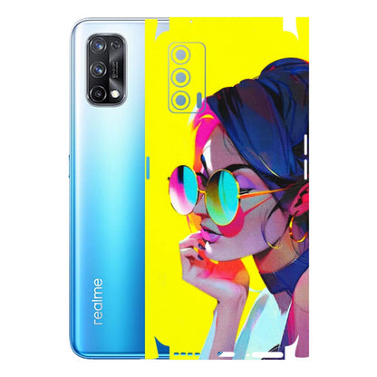Realme Phone Skins (All Models) - Bold Stylish Girl - 3D Embossed Finish (L-222) Realme X7 5G