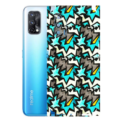 Realme Phone Skins (All Models) - Funky Zig Zag - 3D Embossed Finish (L-223) Realme X7 5G