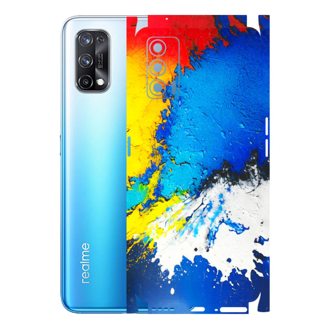 Realme Phone Skins (All Models) - Acrylic Paint Spill - 3D Embossed Finish (L-229) Realme X7 5G