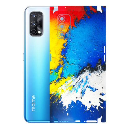 Realme Phone Skins (All Models) - Acrylic Paint Spill - 3D Embossed Finish (L-229) Realme X7 5G
