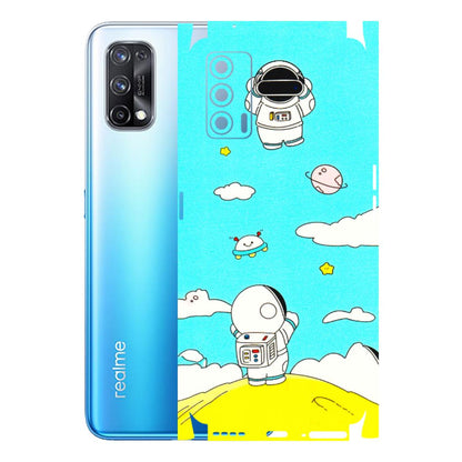 Realme Phone Skins (All Models) - Blue Skies Astro Float - 3D Embossed Finish (L-230) Realme X7 5G