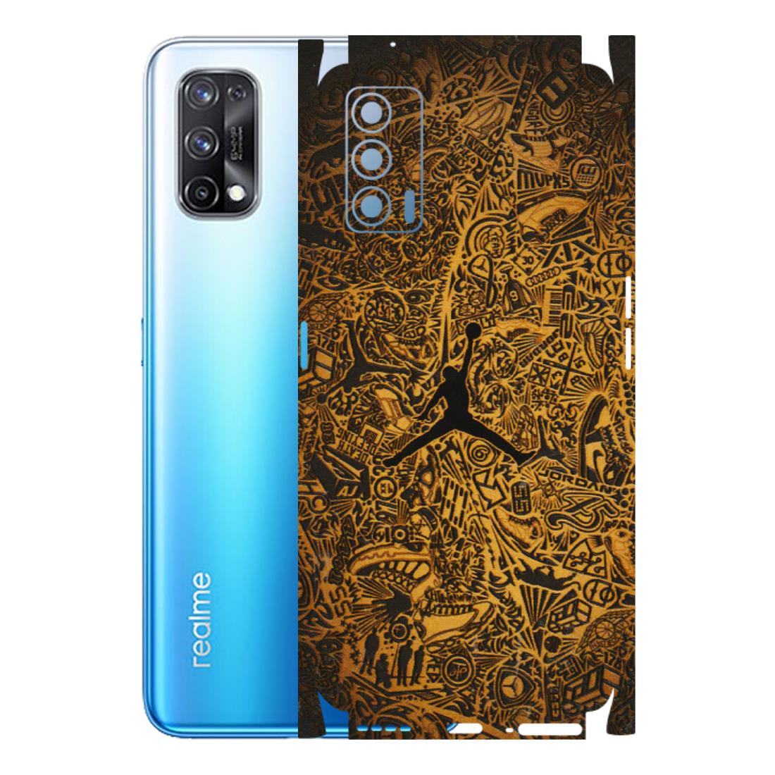 Realme Phone Skins (All Models) - Premium Gold Basketball Player - 3D Embossed Finish (L-236) Realme X7 5G