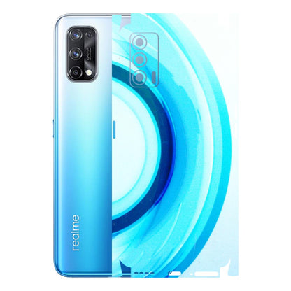 Realme Phone Skins (All Models) - The Blue Curve - 3D Embossed Finish (L-244) Realme X7 5G