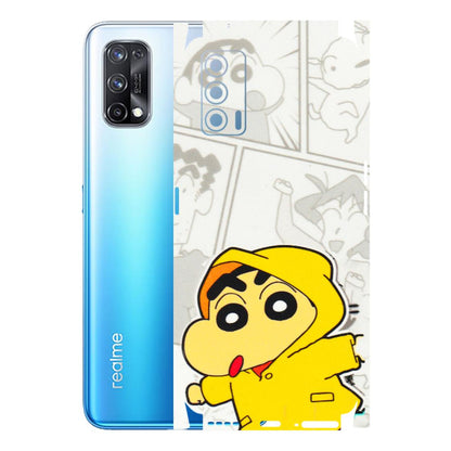 Realme Phone Skins (All Models) - Yellow Shinchan Comic - 3D Embossed Finish (L-246) Realme X7 5G