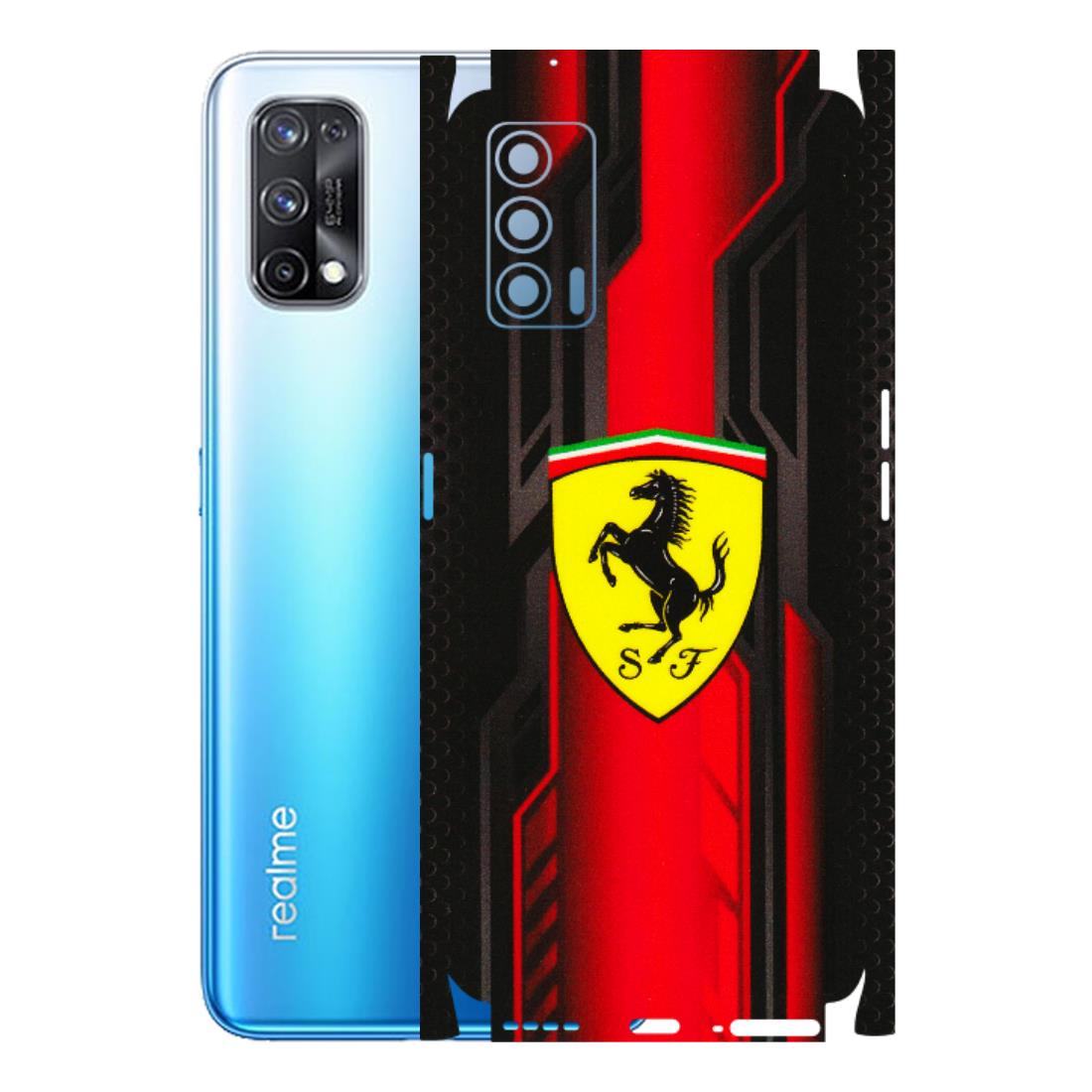 Realme Phone Skins (All Models) - Black Ferrari Logo - 3D Embossed Finish (L-253) Realme X7 5G