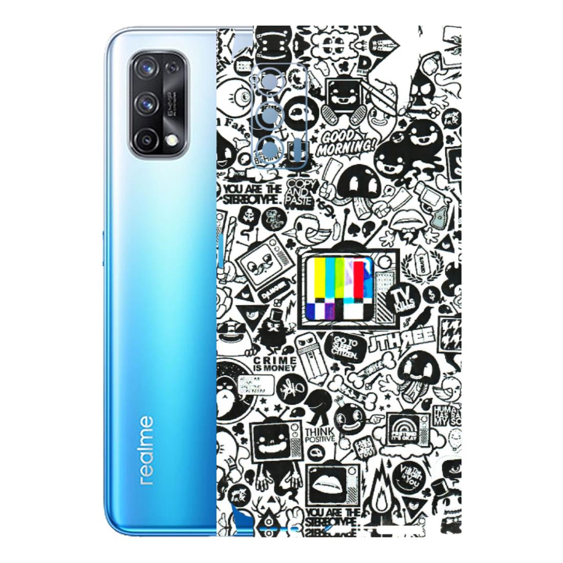Realme Phone Skins (All Models) - Doodles Positive Art - 3D Embossed Finish (L-263) Realme X7 5G