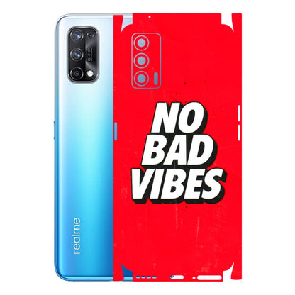 Realme Phone Skins (All Models) - No Bad Vibes - 3D Embossed Finish (L-280) Realme X7 5G