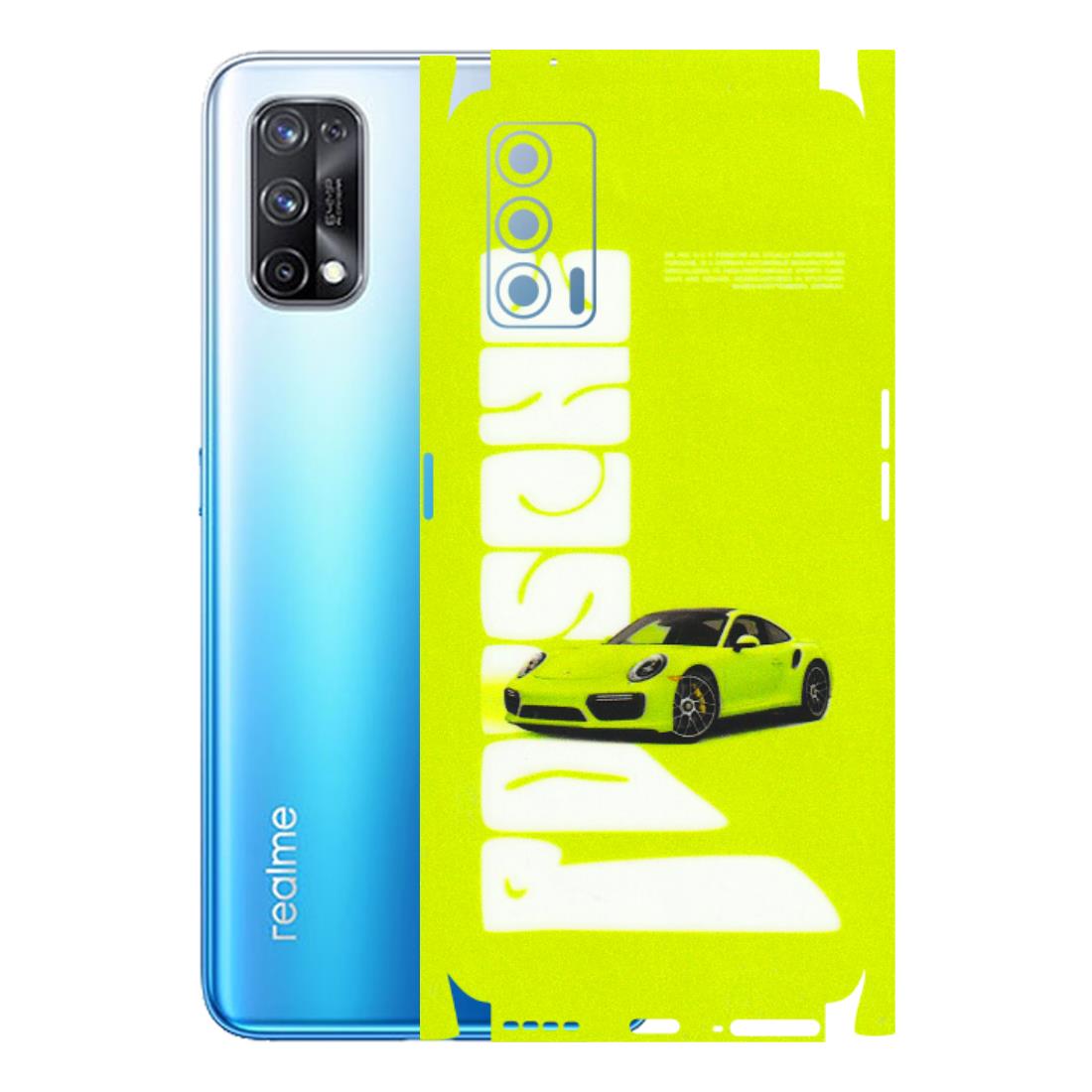 Realme Phone Skins (All Models) - Lime Green Porche - 3D Embossed Finish (L-30) Realme X7 5G