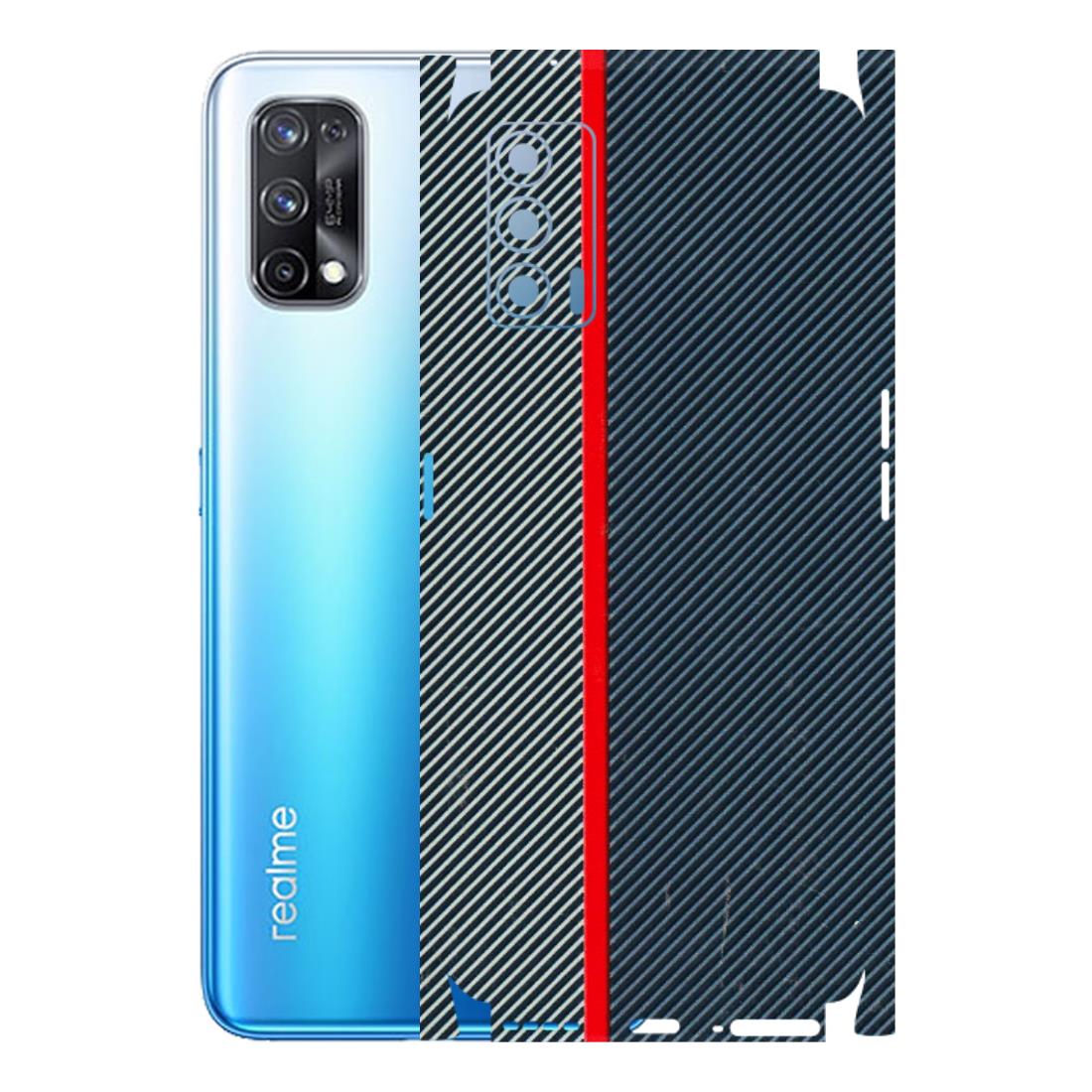 Realme Phone Skins (All Models) - Blue Sober Lines - 3D Embossed Finish (L-305) Realme X7 5G