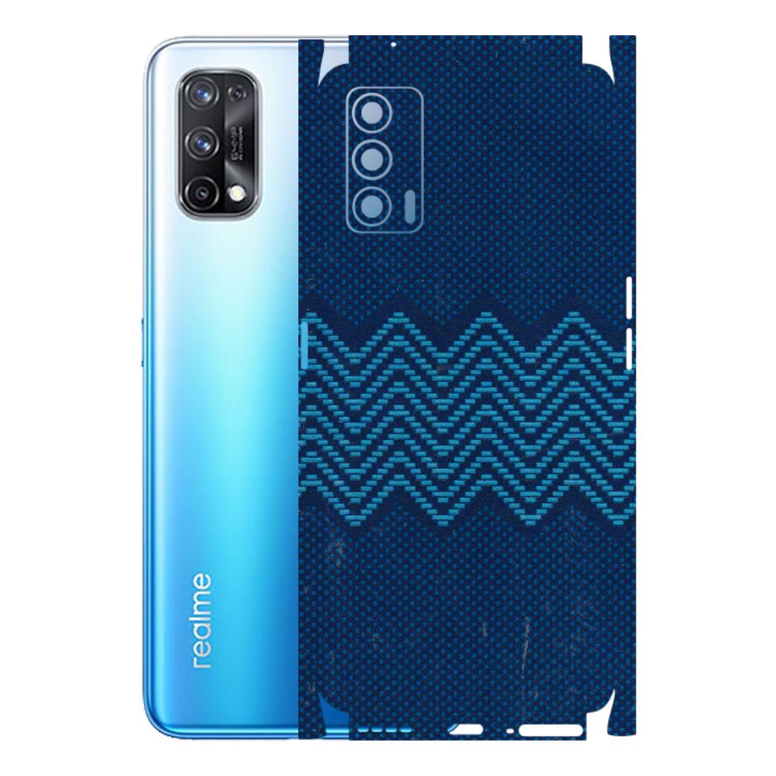 Realme Phone Skins (All Models) - Blue Sober Waves - 3D Embossed Finish (L-306) Realme X7 5G