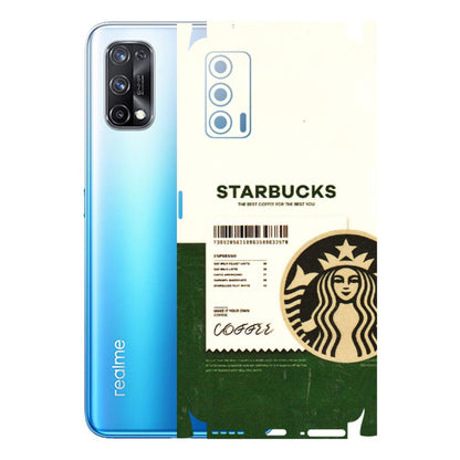 Realme Phone Skins (All Models) - Starbucks Barcode - 3D Embossed Finish (L-308) Realme X7 5G