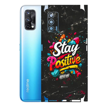 Realme Phone Skins (All Models) - Stay Positive Black - 3D Embossed Finish (L-31) Realme X7 5G