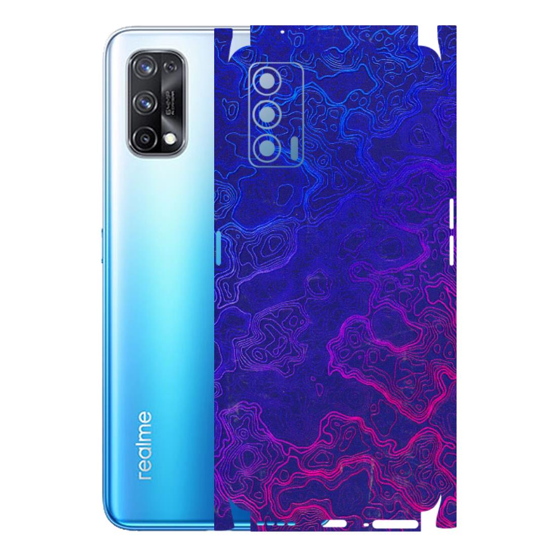 Realme Phone Skins (All Models) - Purple Ripples Swirl - 3D Embossed Finish (L-314) Realme X7 5G
