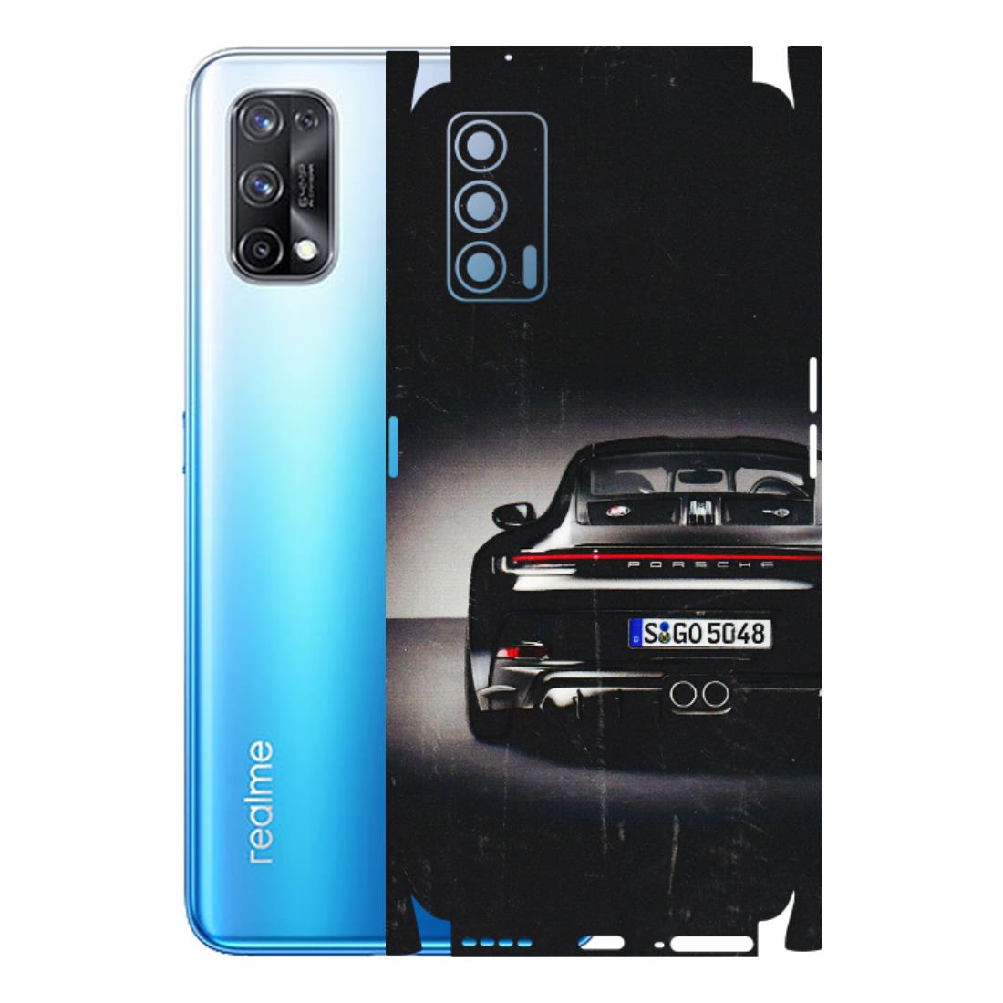 Realme Phone Skins (All Models) - New Black Porsche GT3 - 3D Embossed Finish (L-327) Realme X7 5G