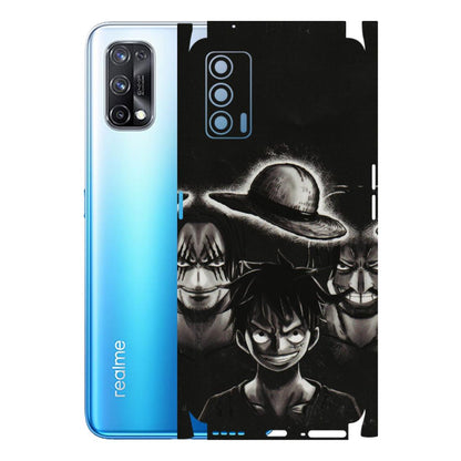 Realme Phone Skins (All Models) - Black Luffy Hat - 3D Embossed Finish (L-57) Realme X7 5G
