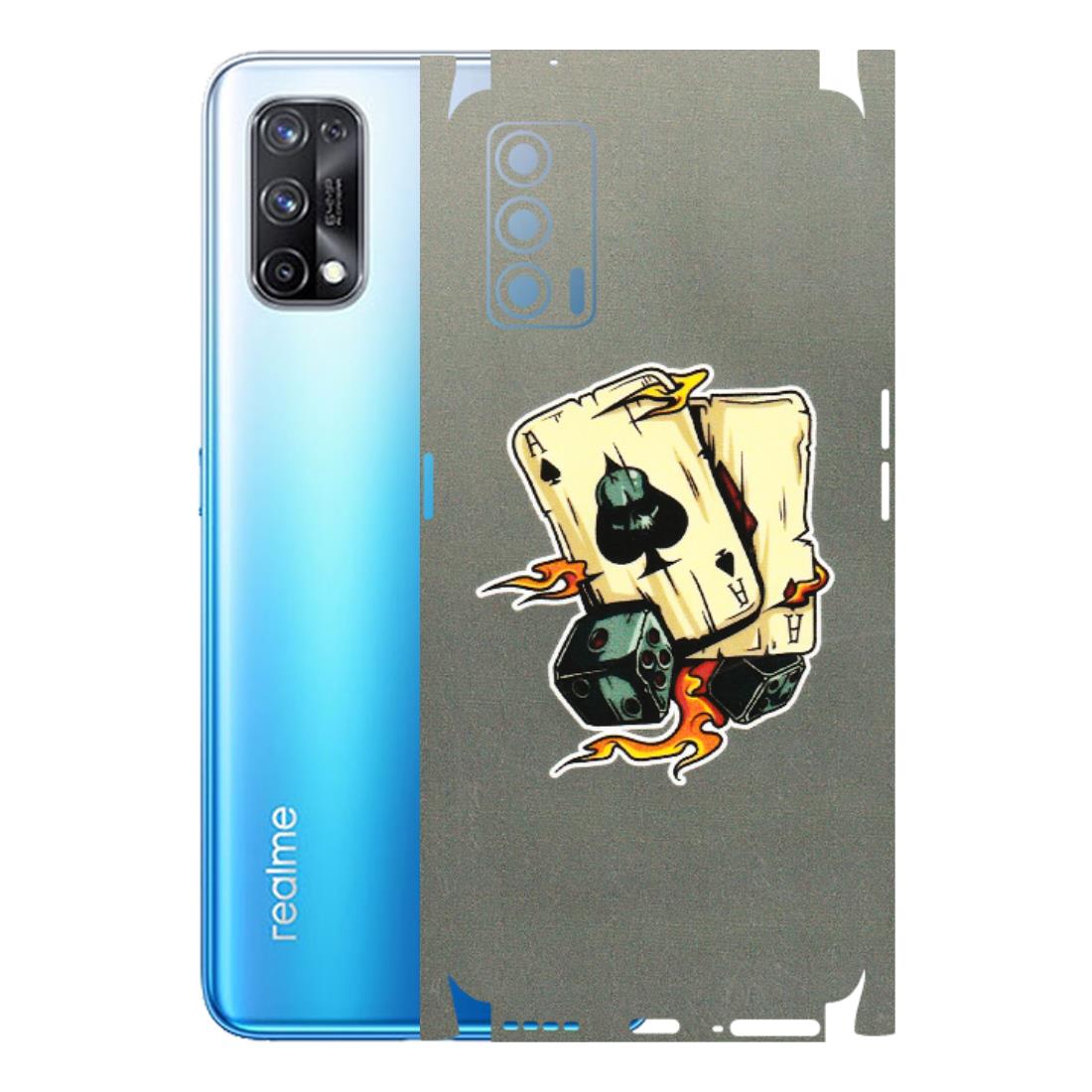 Realme Phone Skins (All Models) - Grey Cards Of Ace - 3D Embossed Finish (L-77) Realme X7 5G