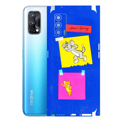 Realme Phone Skins (All Models) - Tom N Jerry Sticky Notes - 3D Embossed Finish (L-88) Realme X7 5G