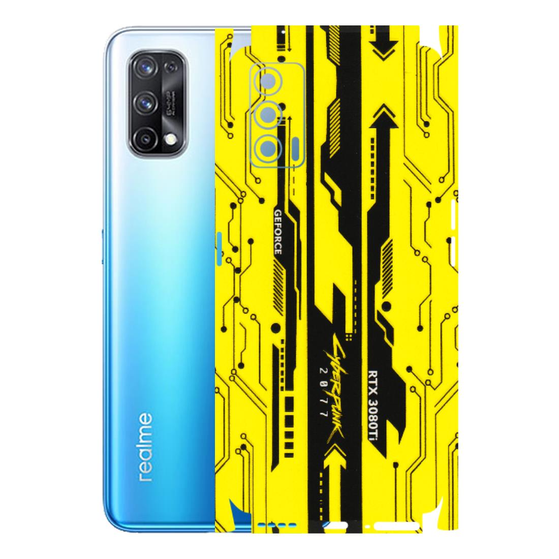 Realme Phone Skins (All Models) - Yellow Cyberpunk - 3D Embossed Finish (L-93) Realme X7 5G