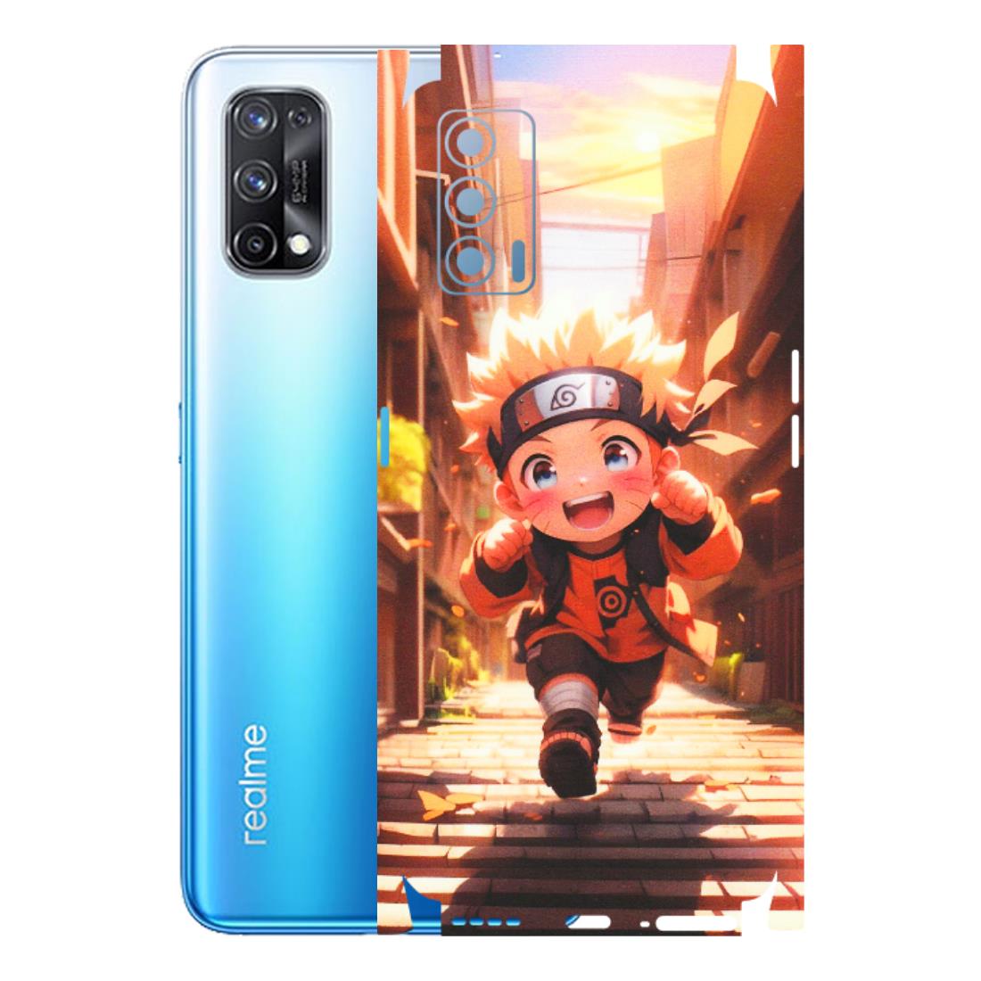Realme Phone Skins (All Models) - Naruto Cute Toon Running - Matte Finish (M-04) Realme X7 5G