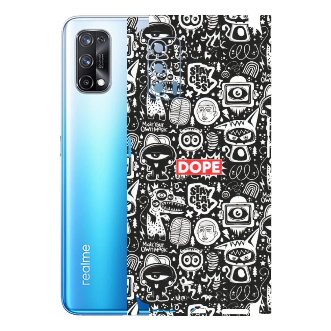 Realme Phone Skins (All Models) - Dope Stay Classy Black Doodles - Matte Finish (M-126) Realme X7 5G