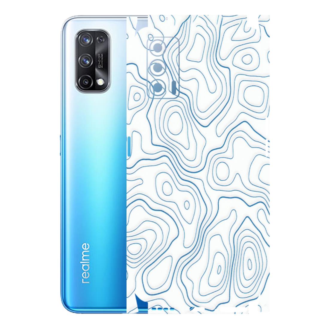 Realme Phone Skins (All Models) - Blue And White Swirls - Matte Finish (M-139) Realme X7 5G
