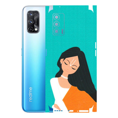 Realme Phone Skins (All Models) - Radhe Radhe With Hindu Symbol - Matte Finish (M-164) Realme X7 5G