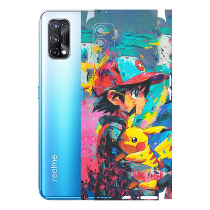 Realme Phone Skins (All Models) - Ash & Pikachu - Matte Finish (M-26) Realme X7 5G