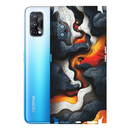 Realme Phone Skins (All Models) - Abstract Volcanic Layers - Matte Finish (M-52) Realme X7 5G
