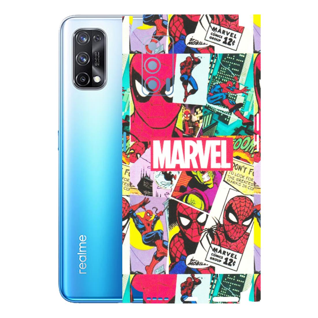 Realme Phone Skins (All Models) - Marvel Comic Spiderman Grafitti - Matte Finish (M-72) Realme X7 5G