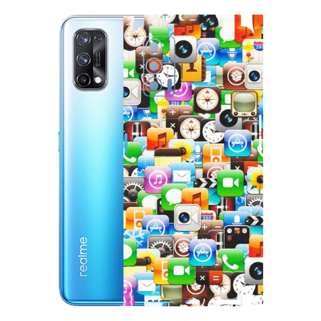 Realme Phone Skins (All Models) - All Apple Icons - Matte Finish (M-93) Realme X7 5G