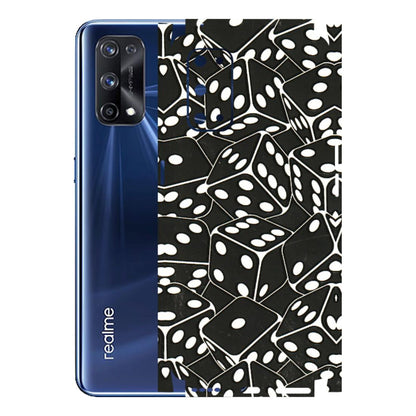 Realme Phone Skins (All Models) - Big Black Dices - 3D Embossed Finish (L-106) Realme X7 Pro (5G)