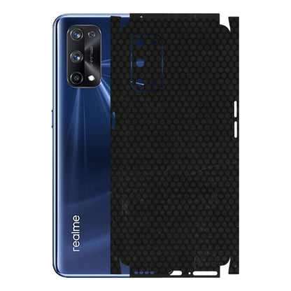 Realme Phone Skins (All Models) - Black honeycomb - 3D Embossed Finish (L-114) Realme X7 Pro (5G)