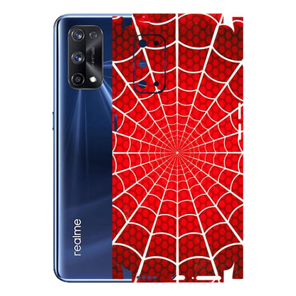 Realme Phone Skins (All Models) - Classic Spidey Web - 3D Embossed Finish (L-115) Realme X7 Pro (5G)