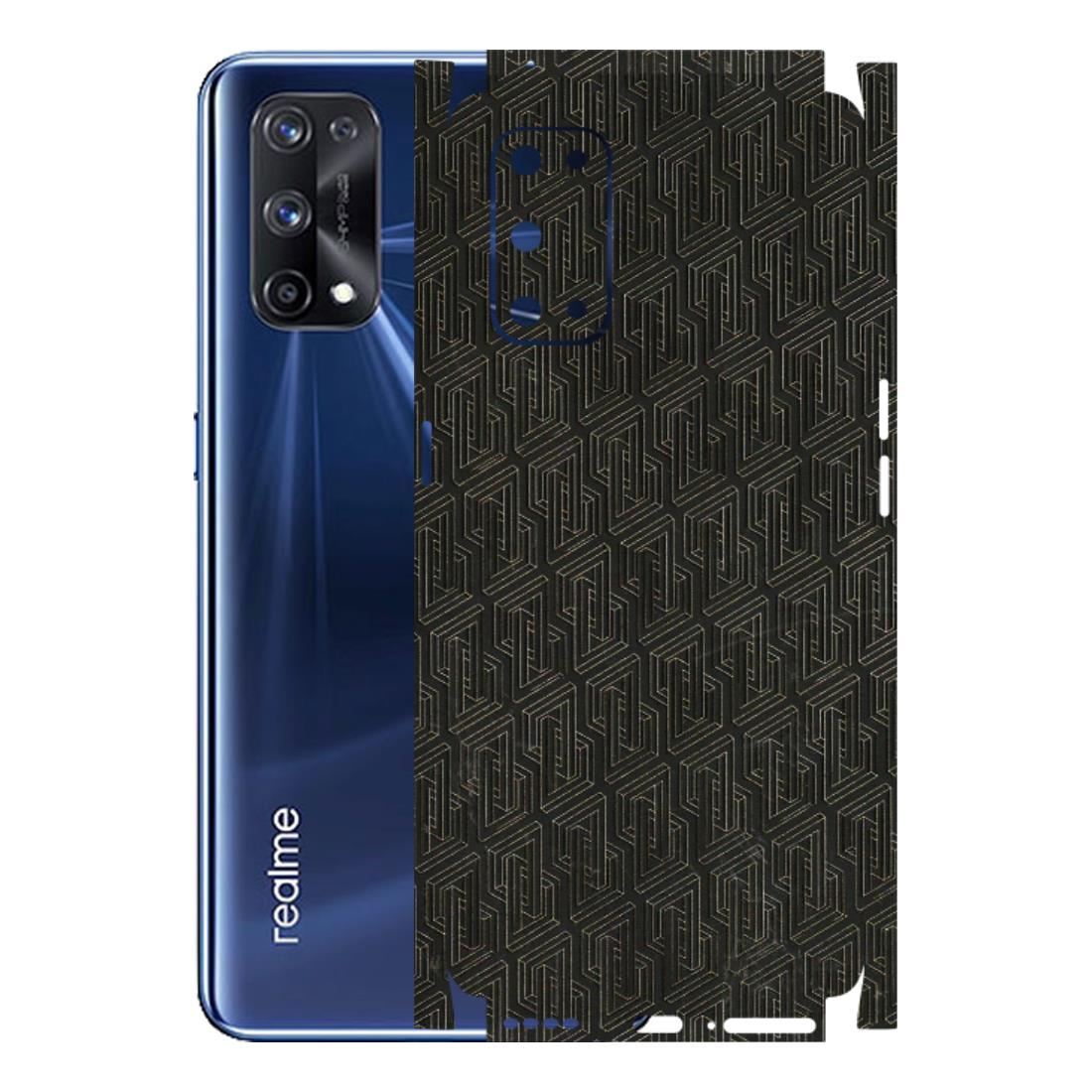 Realme Phone Skins (All Models) - Black Abstract Pattern - 3D Embossed Finish (L-117) Realme X7 Pro (5G)