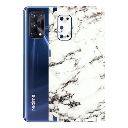 Realme Phone Skins (All Models) - Black and White Marble Texture - 3D Embossed Finish (L-124) Realme X7 Pro (5G)