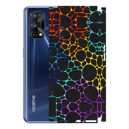 Realme Phone Skins (All Models) - Abstract Art MultiColour - 3D Embossed Finish (L-133) Realme X7 Pro (5G)