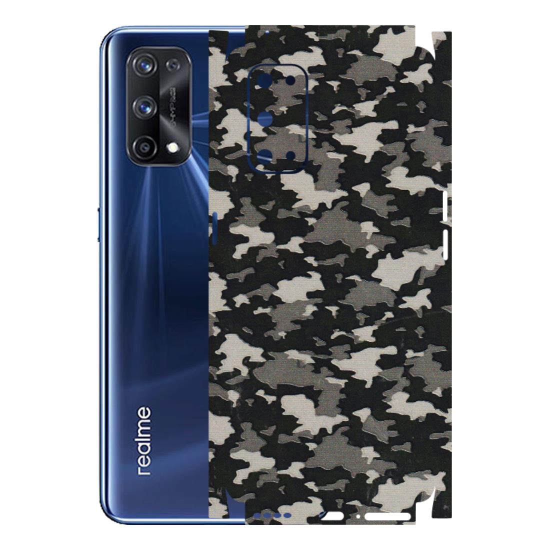 Realme Phone Skins (All Models) - Black/Grey Camoflaunge - 3D Embossed Finish (L-142) Realme X7 Pro (5G)