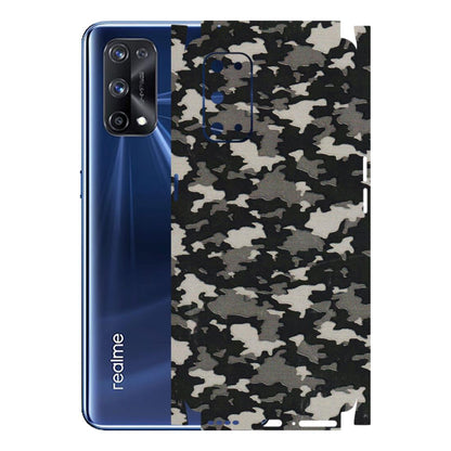 Realme Phone Skins (All Models) - Black/Grey Camoflaunge - 3D Embossed Finish (L-142) Realme X7 Pro (5G)