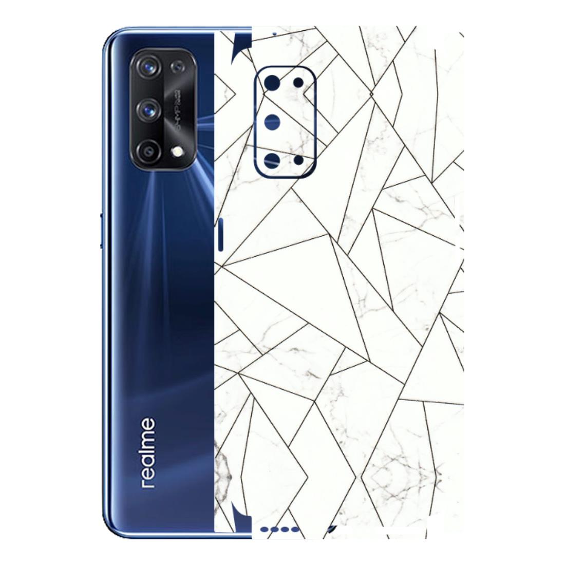 Realme Phone Skins (All Models) - Luxury White Marble Effect - 3D Embossed Finish (L-168) Realme X7 Pro (5G)