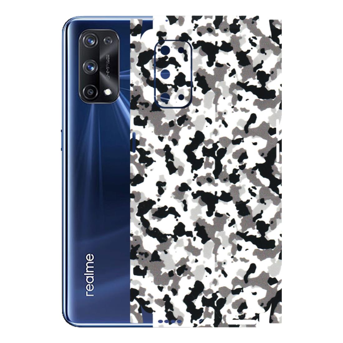 Realme Phone Skins (All Models) - White Black Camouflage - 3D Embossed Finish (L-18) Realme X7 Pro (5G)